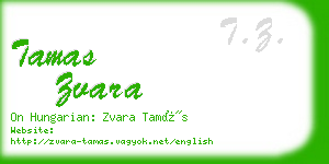 tamas zvara business card